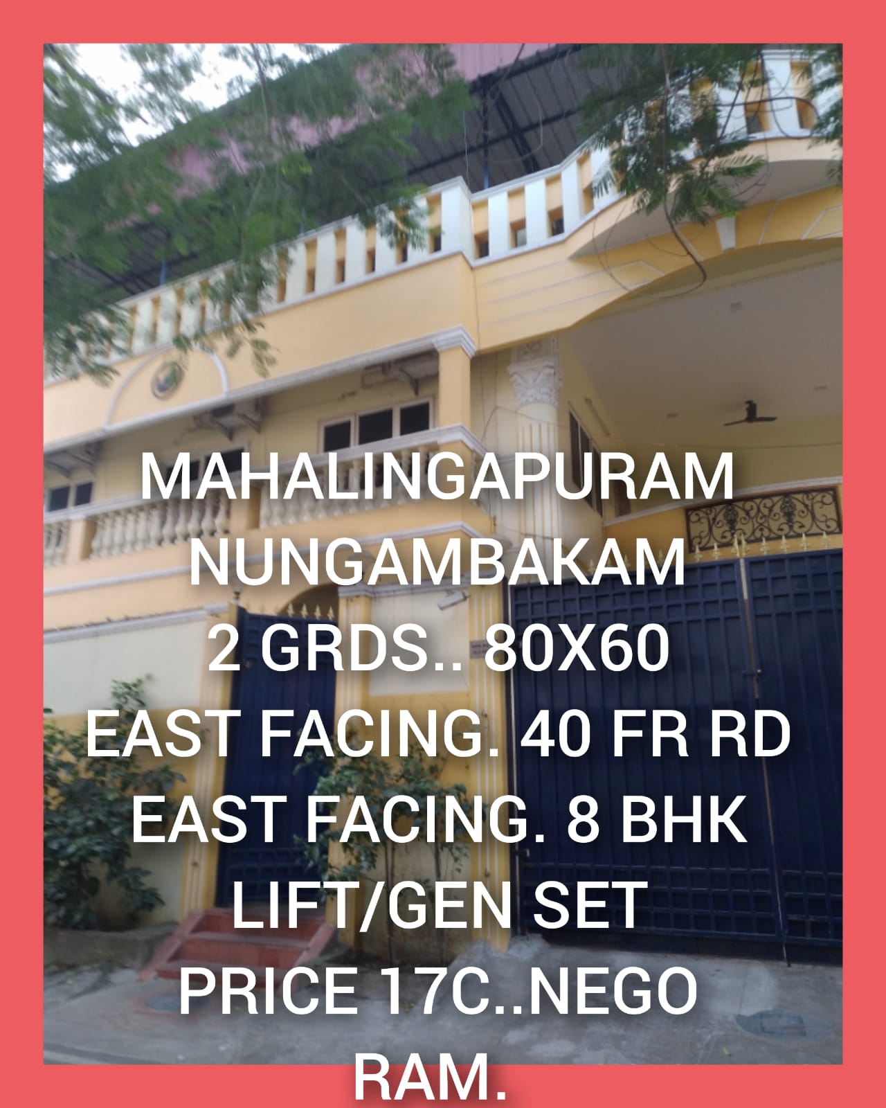 Indipendent House For Resale At Mahalingapuram Chennai