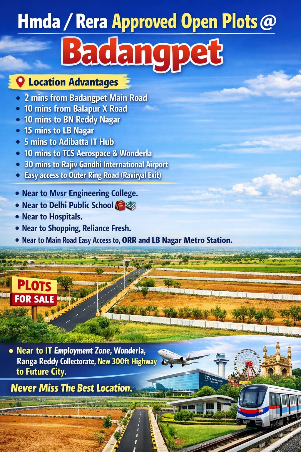 Open Plots For Sale At Badangpet Hyderabad