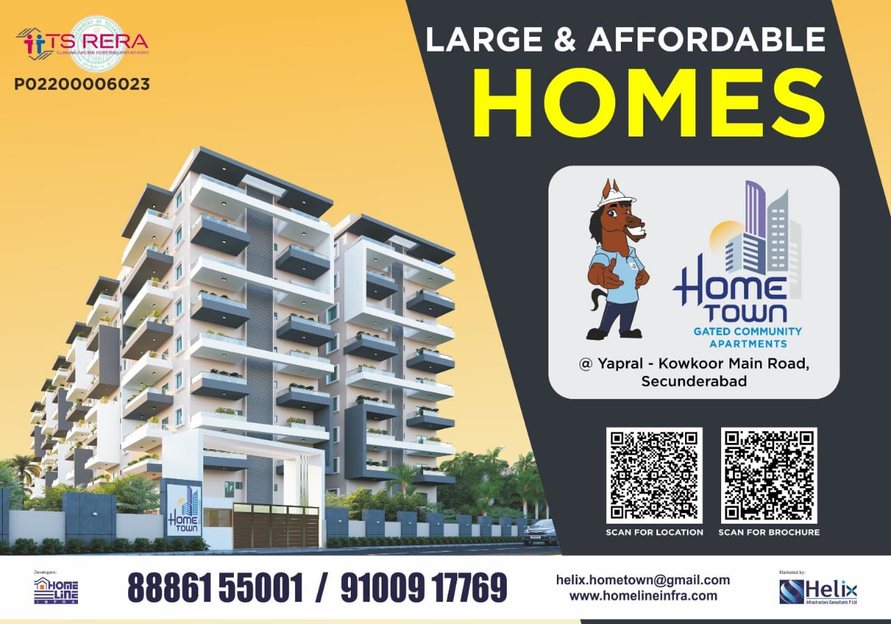 2BHK and 3BHK Apartment Flats For Sale at Yapral - Kowkoor