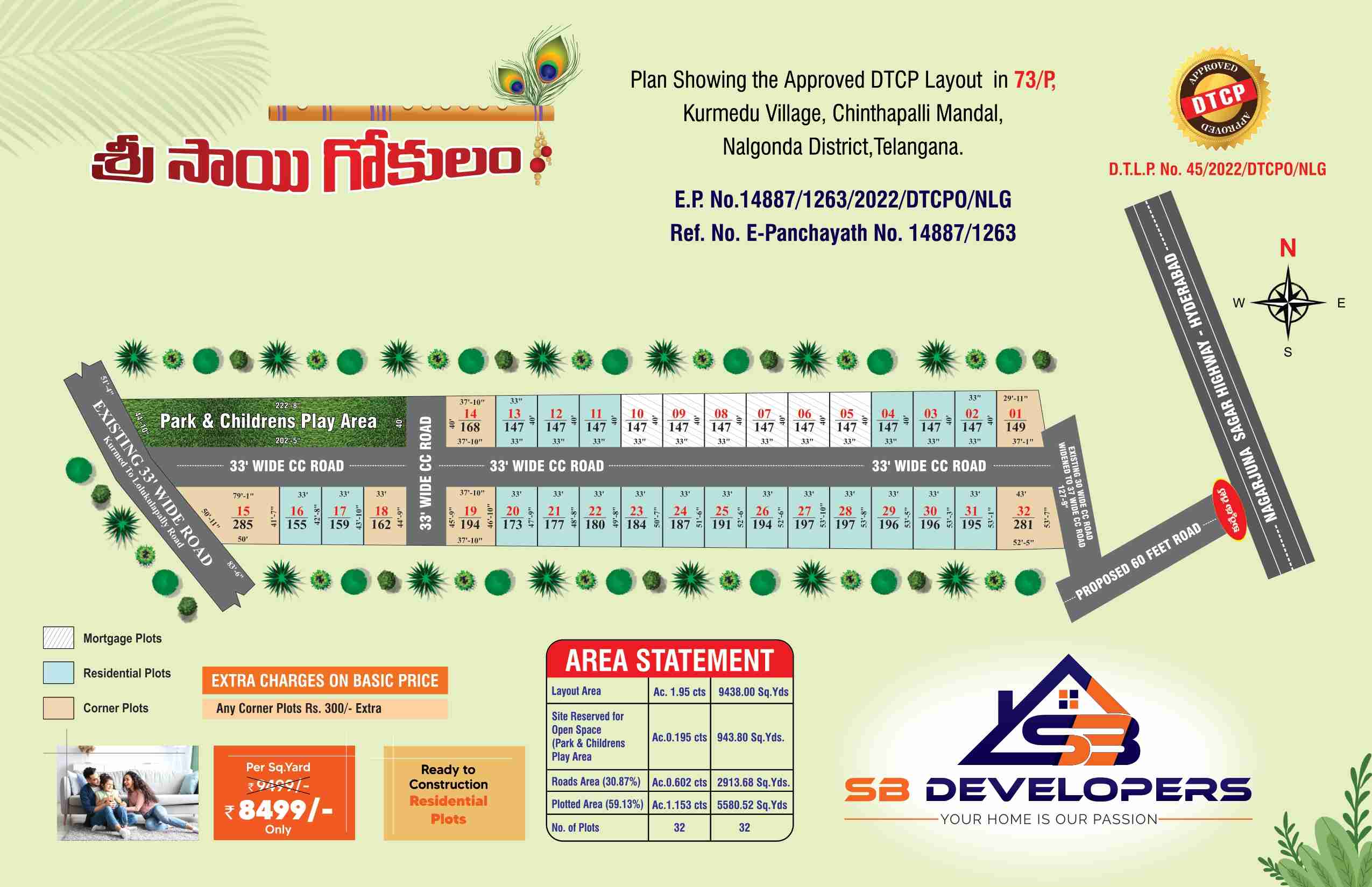 Open Plots For Sale At Kurmedu