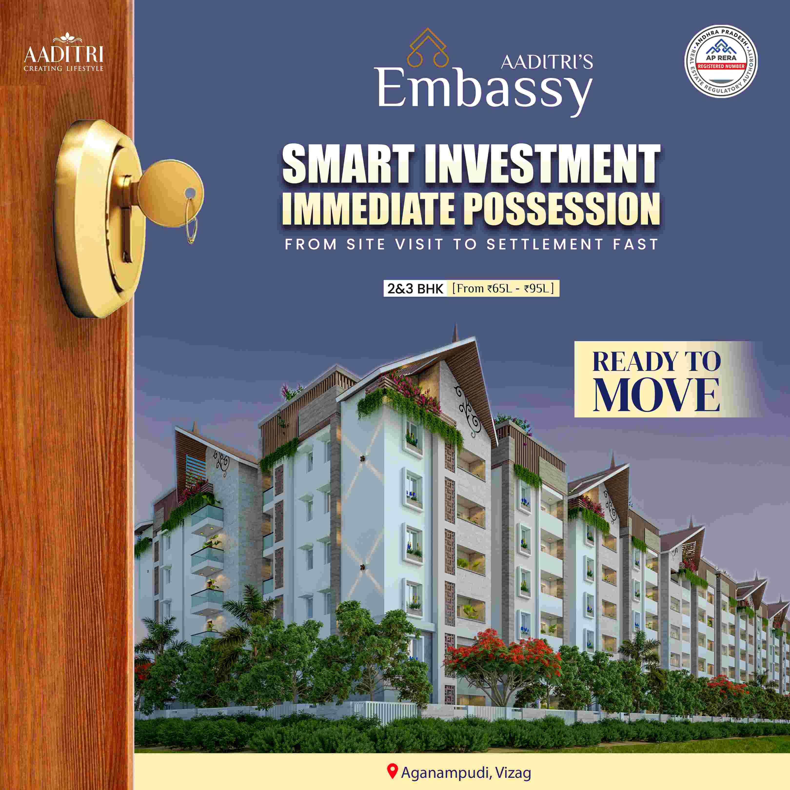 EMBASSY, GATED COMMUNITY APARTMENTS at GAJUWAKA Vizag