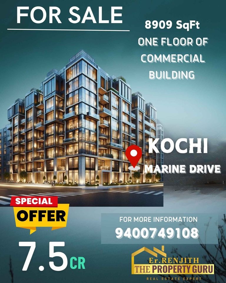 Commercial Building Office Space For sale in Kochi Marine Drive