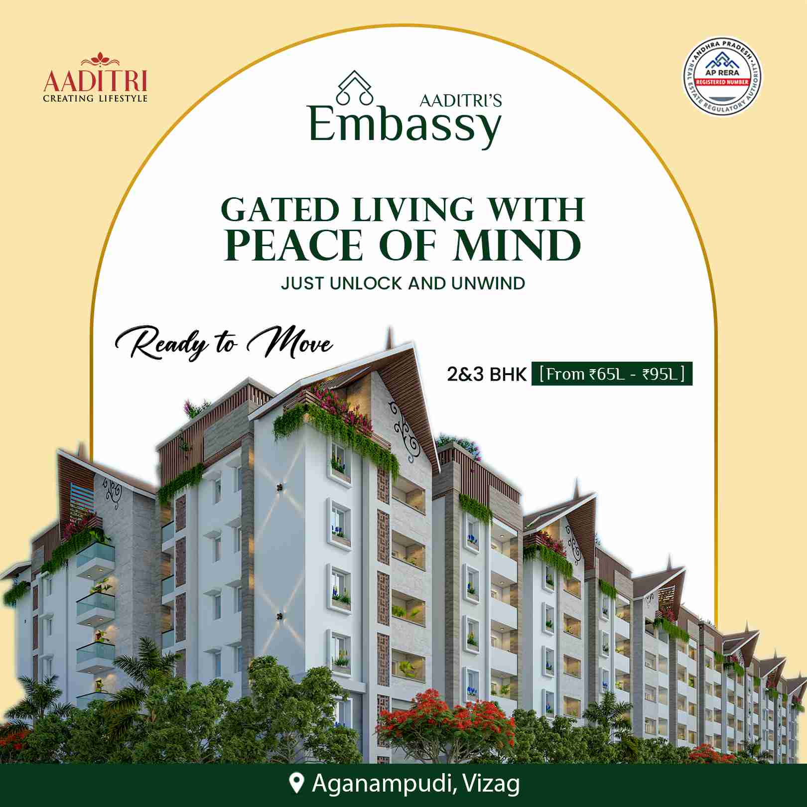 MODERN LUXURY GATED COMMUNITY APARTMENTS at GAJUWAKA Vizag