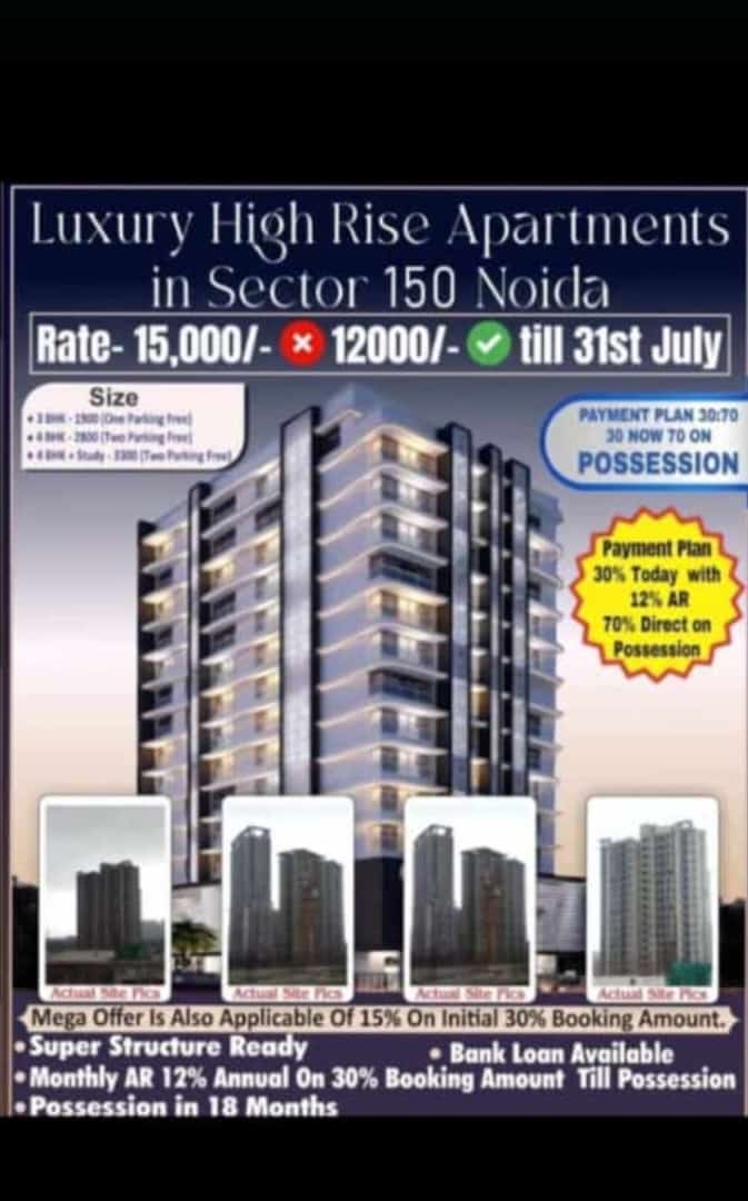 Flats for sale at Premium High-Rise Apartments in Sector-150, Noida