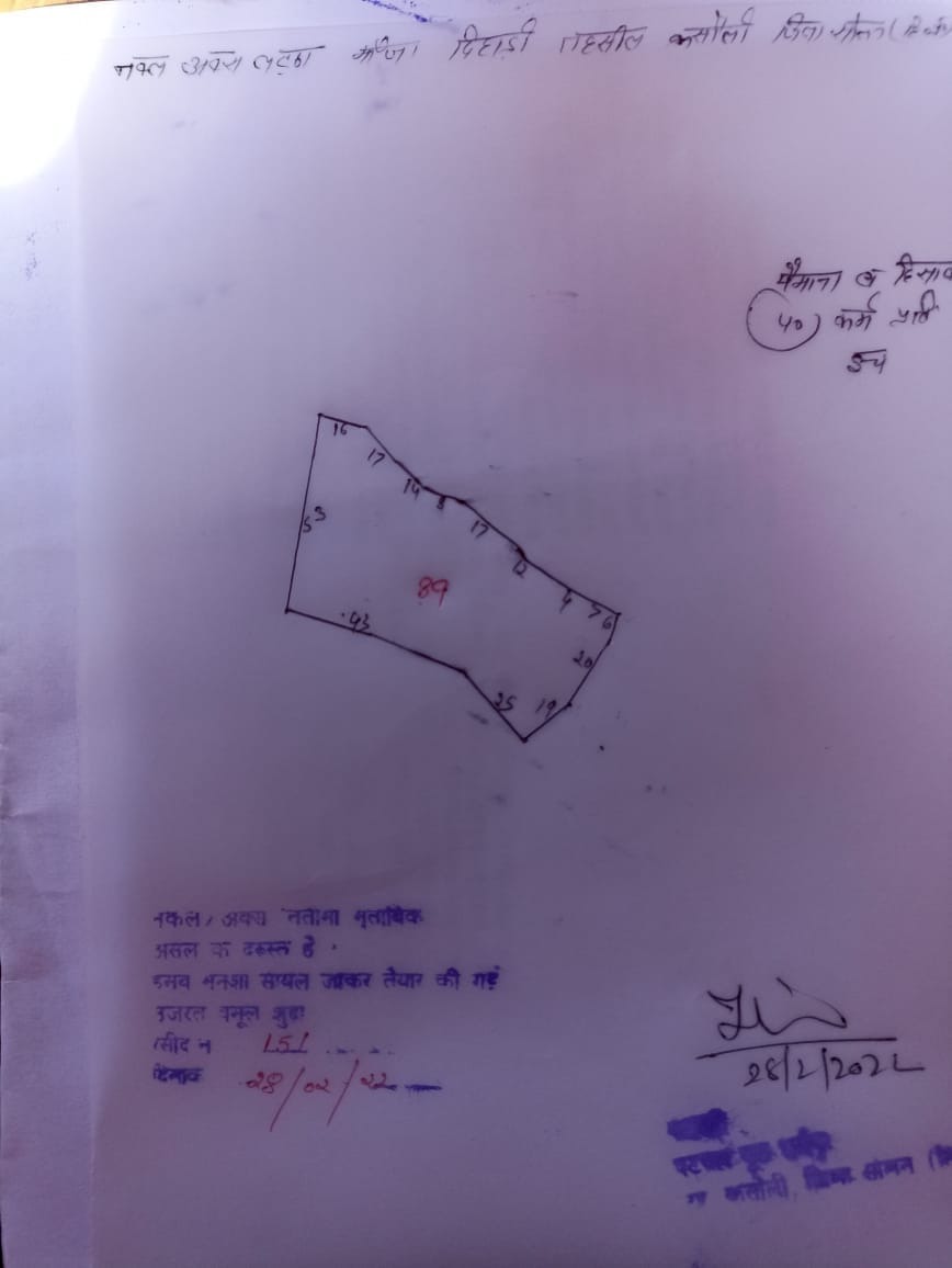 4.5 Bigha Land for Sale Near Dharampur, Solan, Himachal Pradesh