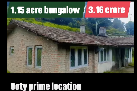1.15 Acres Bungalow ( British ) For Sale In Ooty