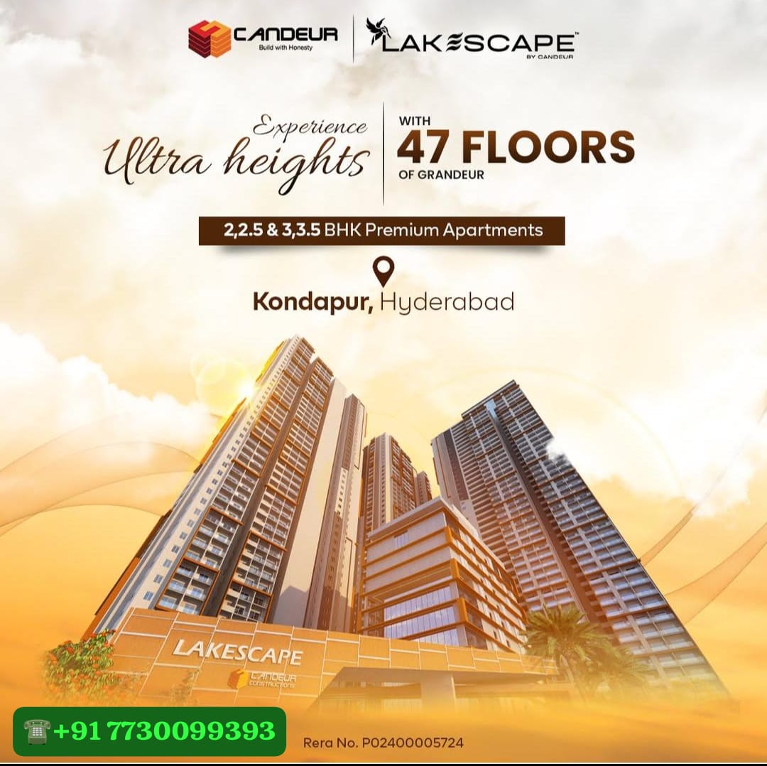 HMDA RERA Approved  2, 3 & 3.5 Bhk flats for sale in Kondapur 
