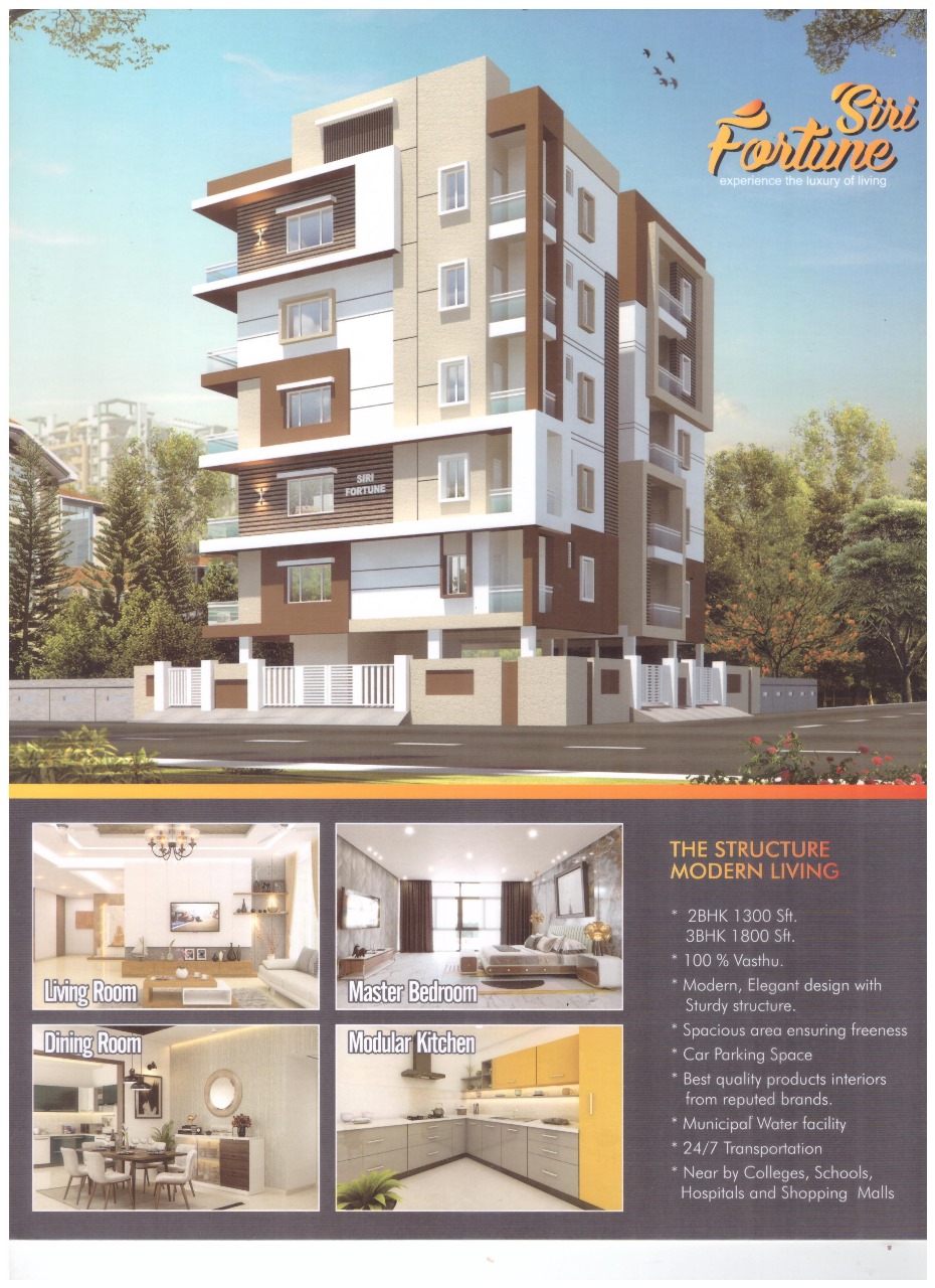 Siri Fortune 2bhk & 3bhk flats for sale at Guntur