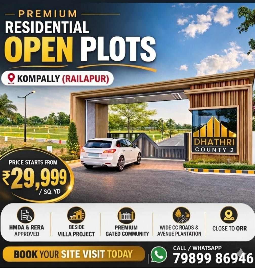 Premium Villa Plots For Sale At Railapur Kompally