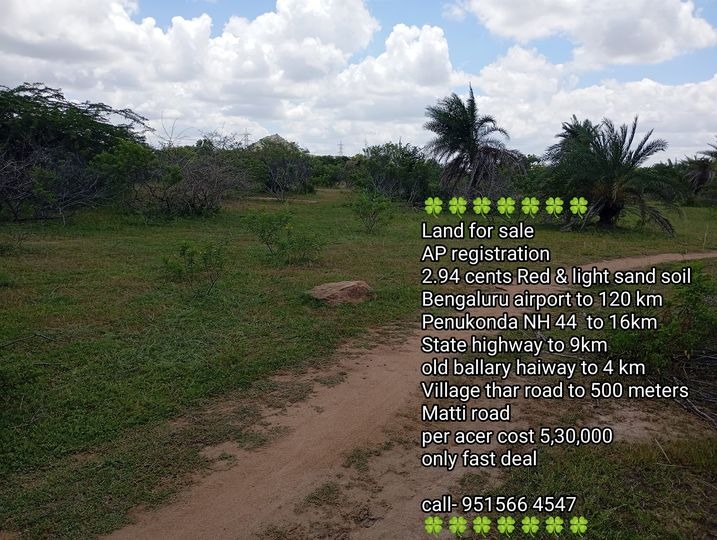 2.94 Acres of Land for Sale in Bellary