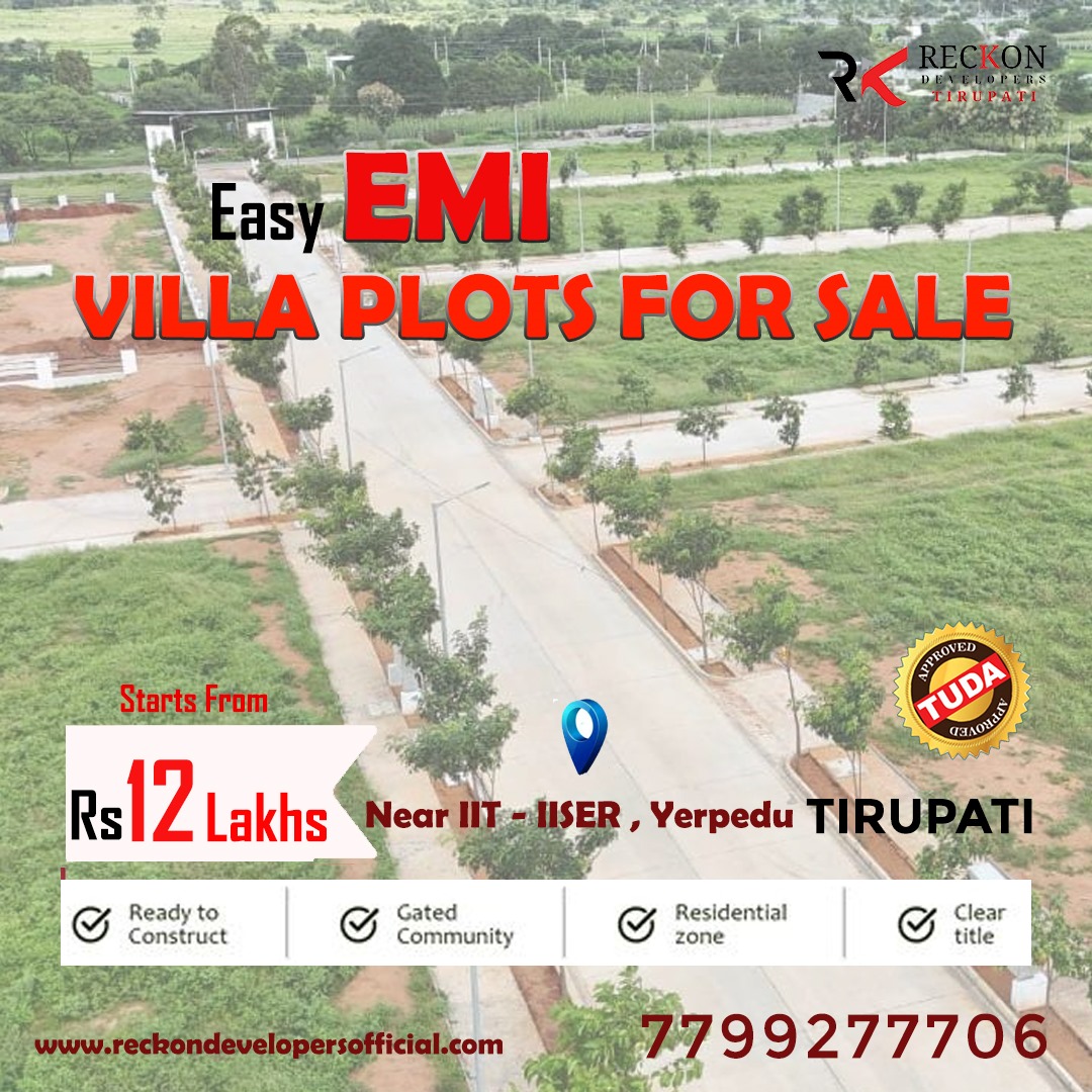 Villa plots for sale At Yerpedu @ Tirupati