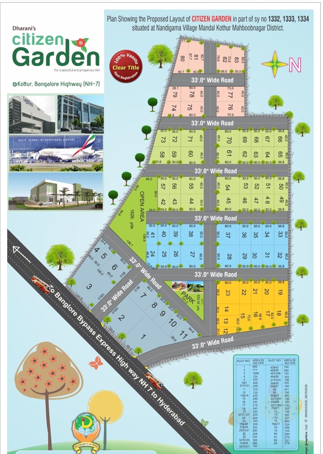 Hmda Plot for Sale  in Citizen Garden Layout at Kothur  

