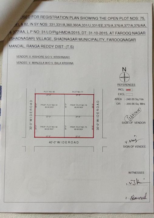 Open Plot for Sale in Shadnagar