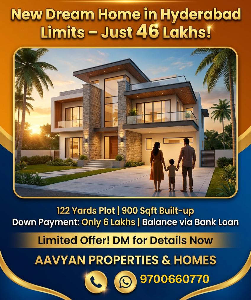 122 sq. yards Villa For Sale At Aushapur Ghatkesar