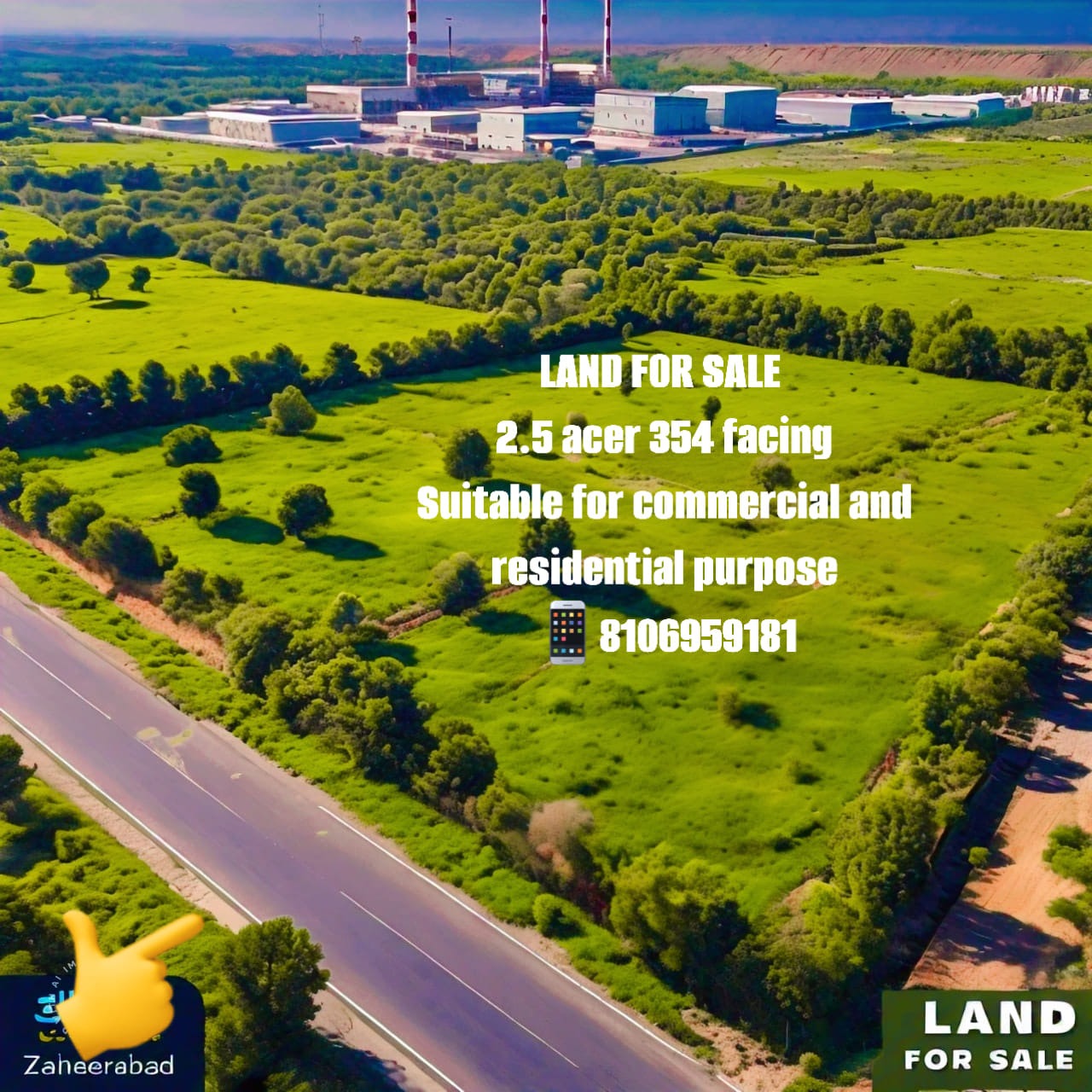 2.5 Acres Land For Sale in Zaheerabad , Khaseempur