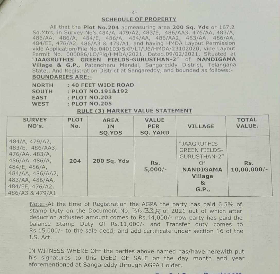 Open Plot For Sale At Nandigaon Hyderabad