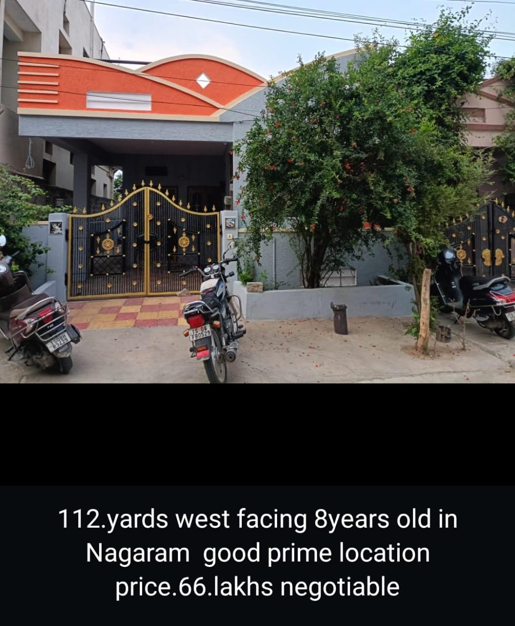 112 Sq. Yards West Facing 8 Years Old House For Sale In Nagaram Hyderabad