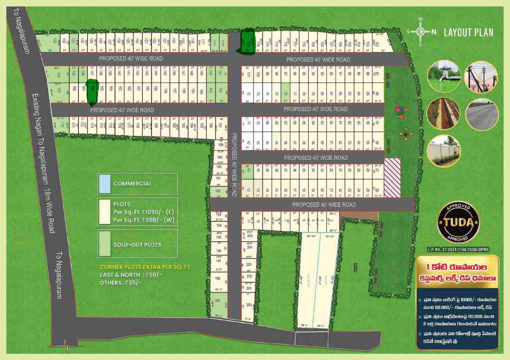 Open Plots For Sale At Nagari