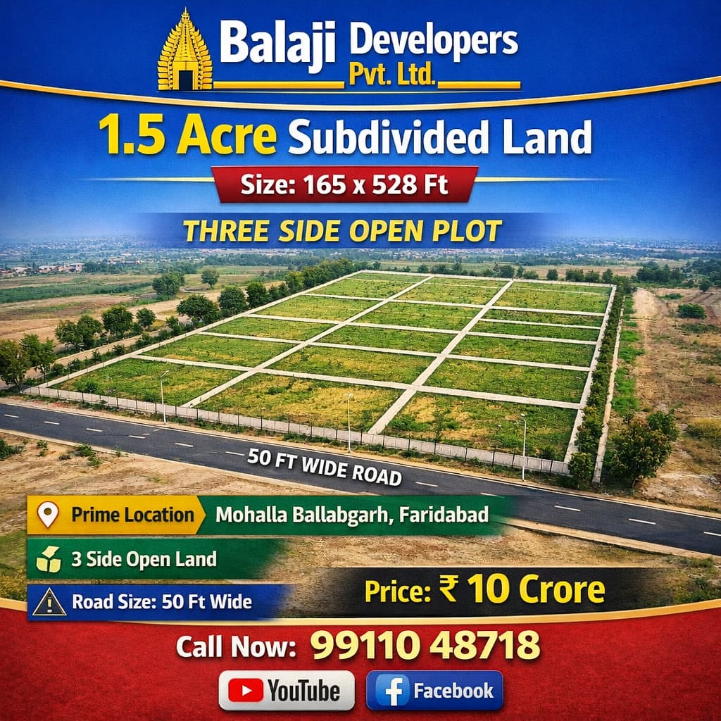 Open Plot For Sale At Mohalla Ballabgarh Faridabad