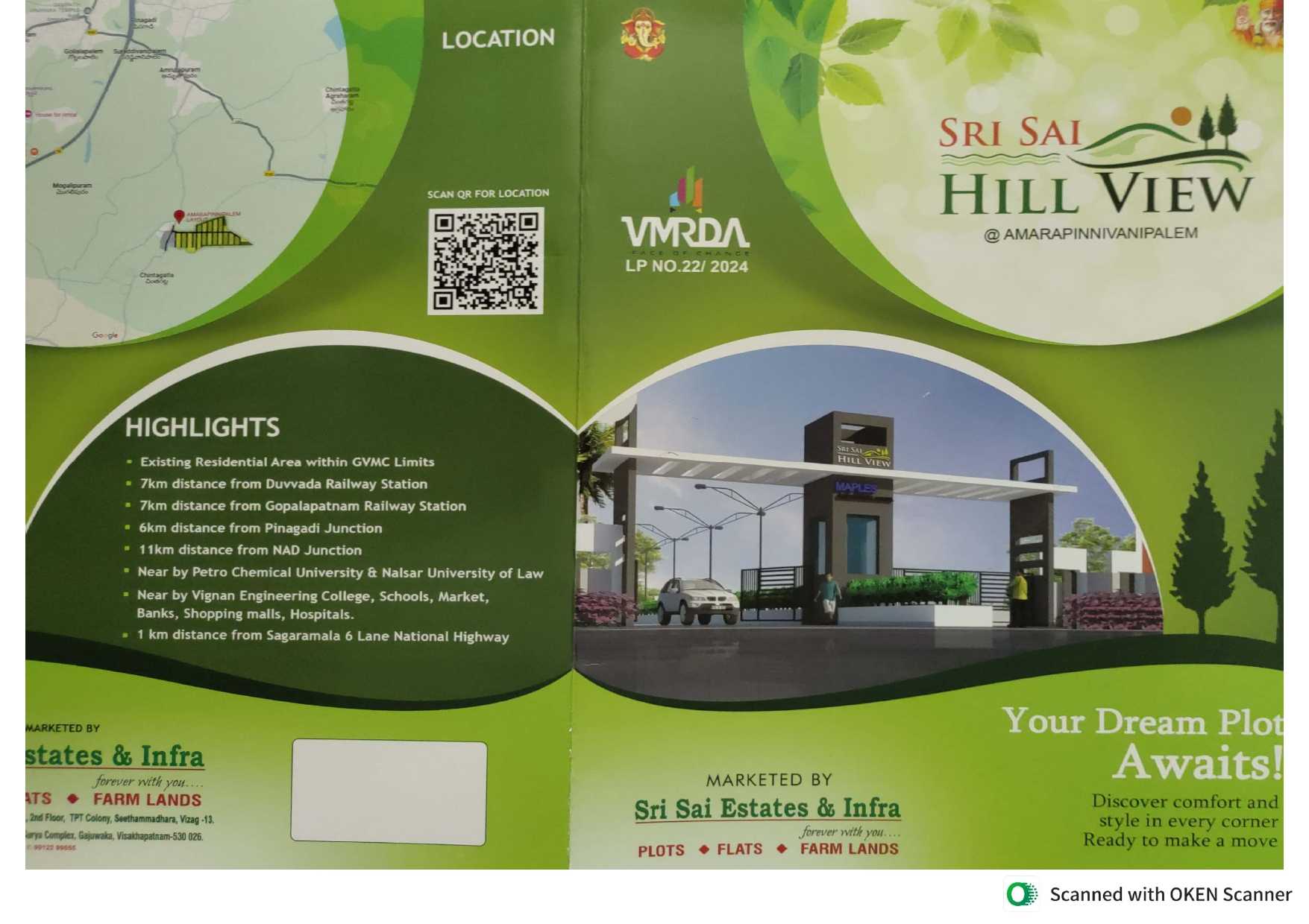Sri sai Hill View  open plots for sale at Amaravanipalem  with in GVMC Limits Vizag