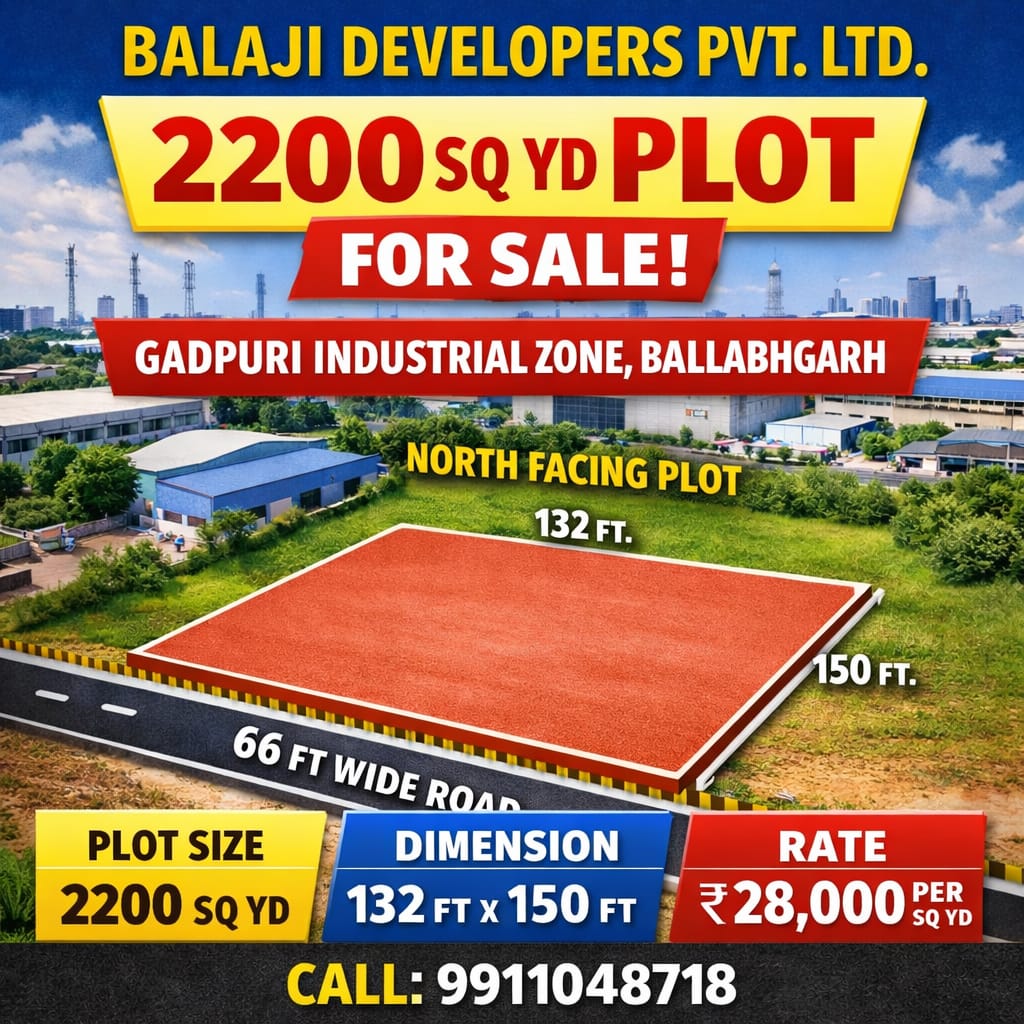 Industrial Land For Sale At Ballabhgarh
