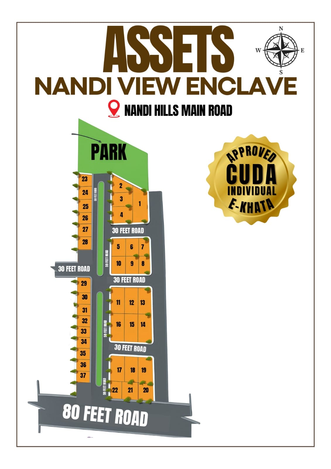  Modren  Villa Plots For Sale In Nandi Hills Bangalore