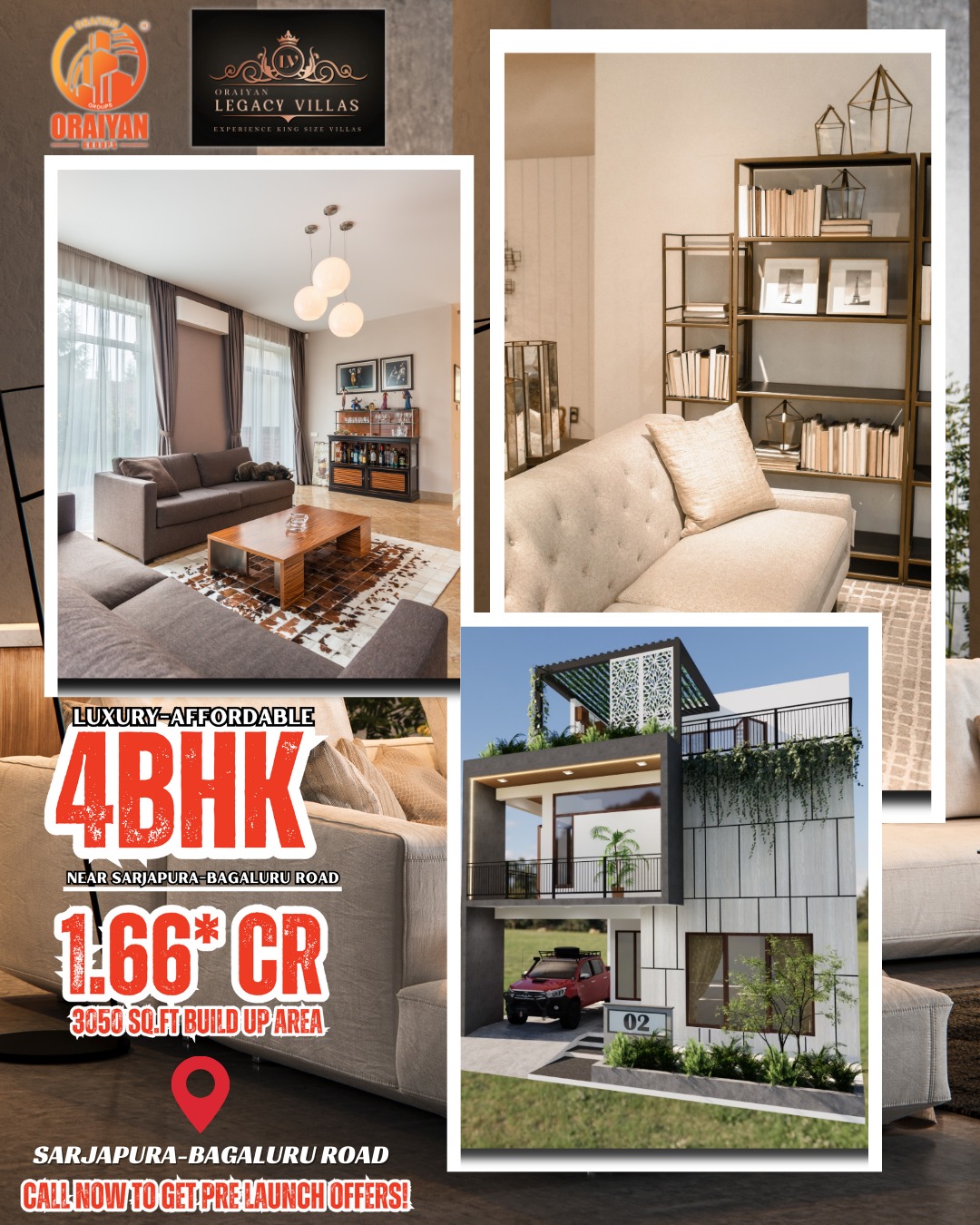  4 BHK Luxurious Triplex Villas Plot in Sarjapura Bangalore 
