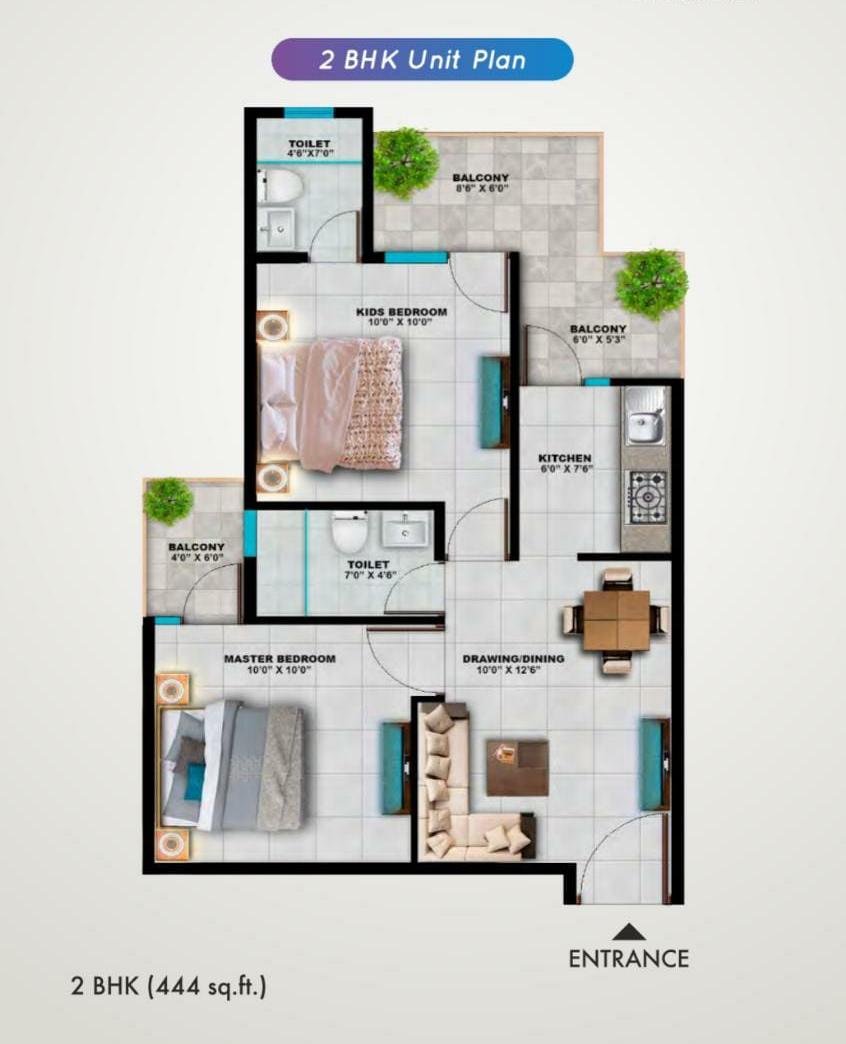Adore Happy Homes Grand flats for sale in Sector 85, Faridabad