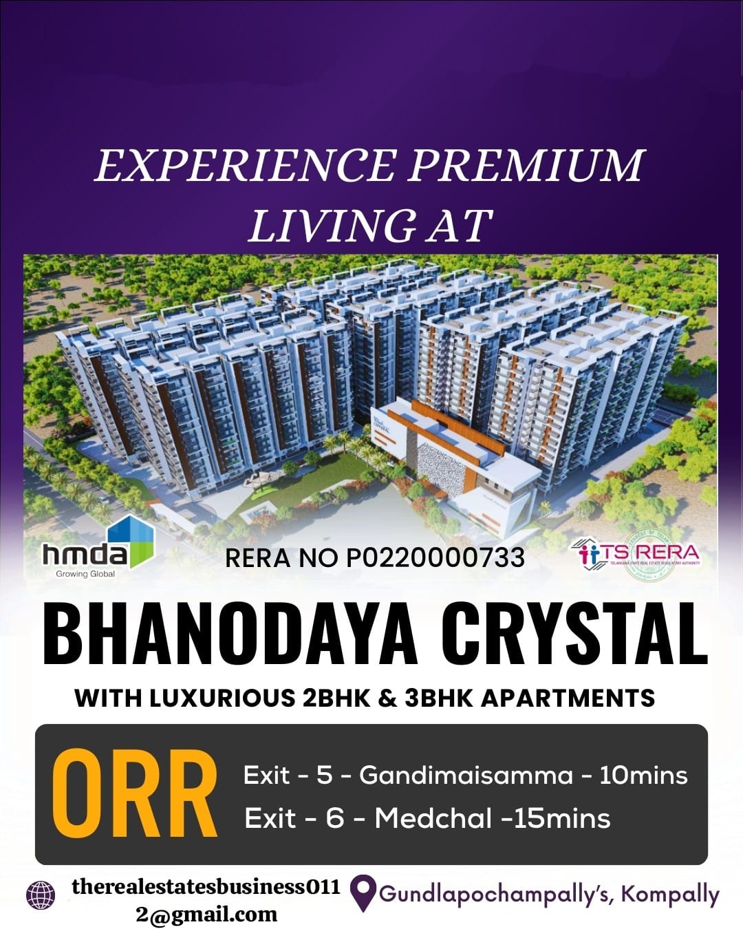 2&3 BHK Luxury Apartment Flats For Sale At Gundlapochampally