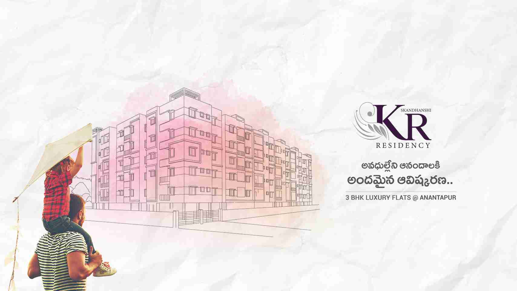 3 BHK luxury flats for sale in KR Residency at Anantapur
