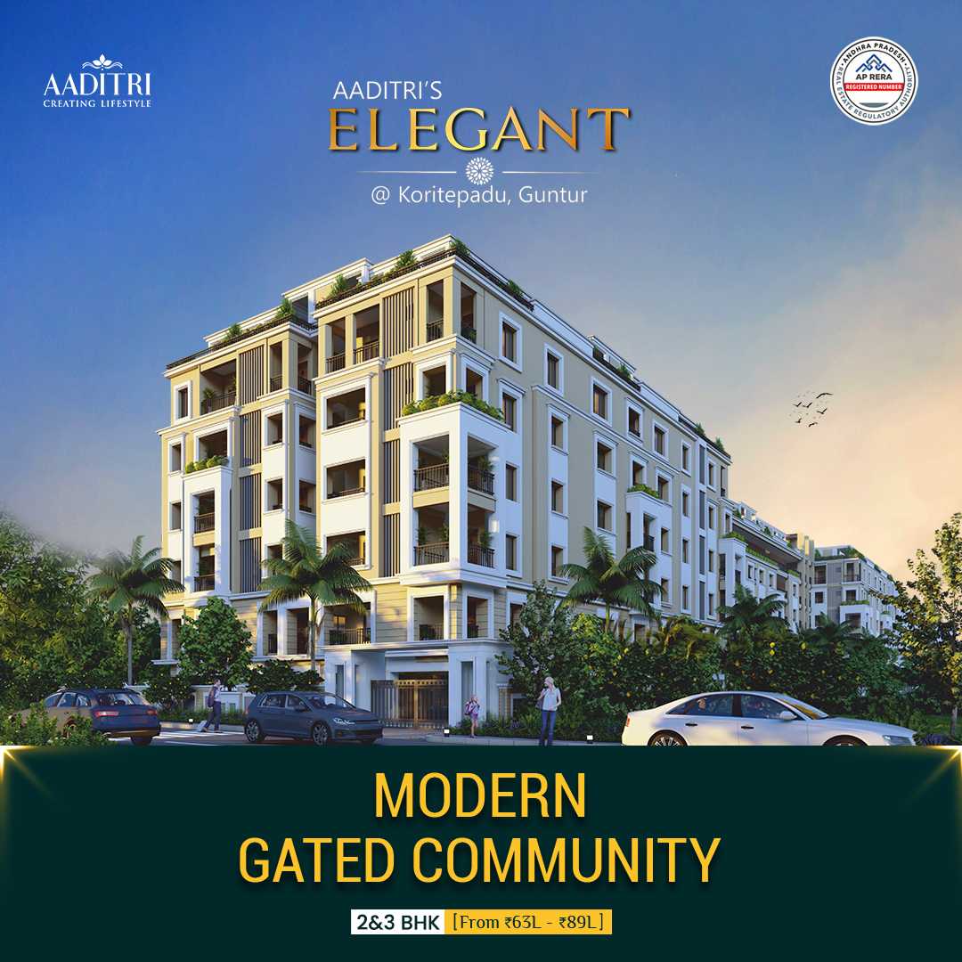 ELEGANT,
MODERN SEMI COMMUNITY APPARTMENTS,
KORITE PADU, GUNTUR,.