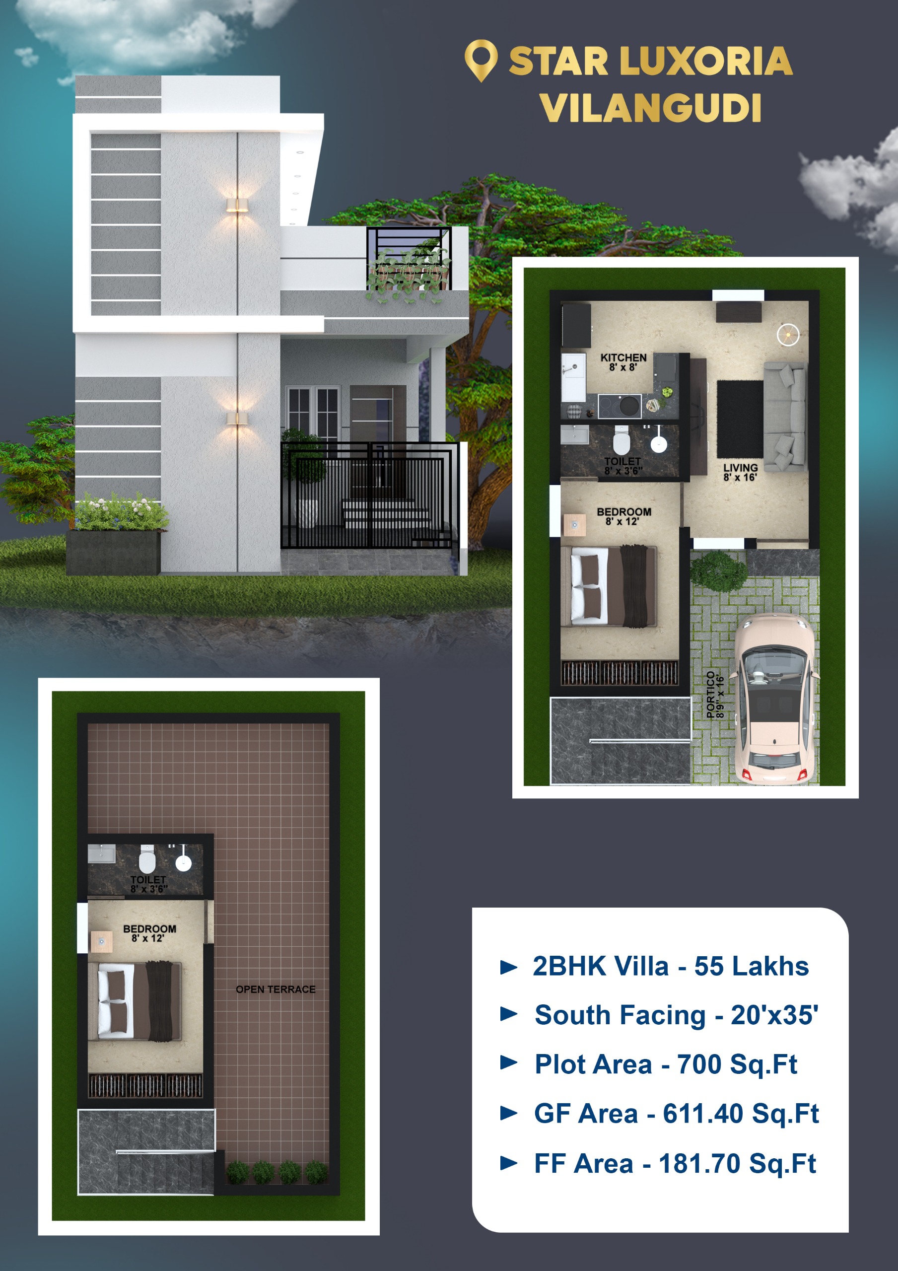 2 BHK HOUSE for sale at VILANGUDI MADUARI