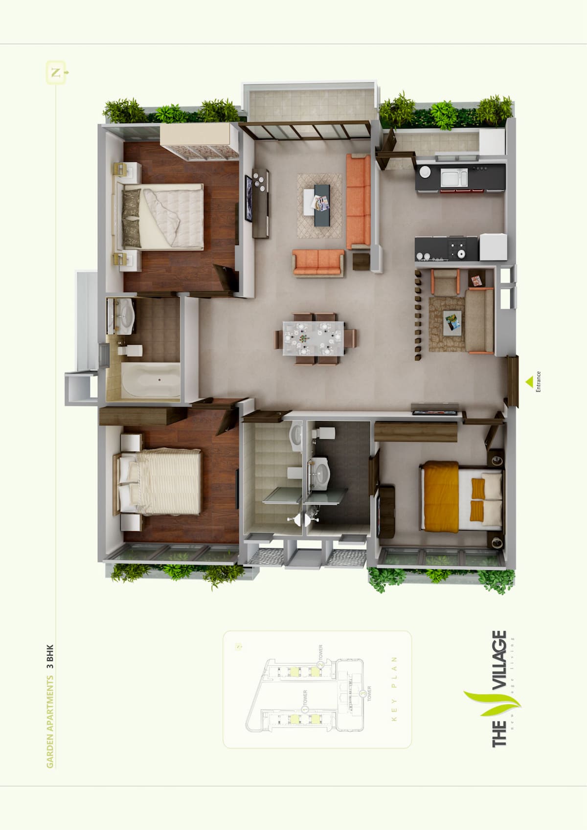 Flats for  sale in the village high end apartment at Chennai 