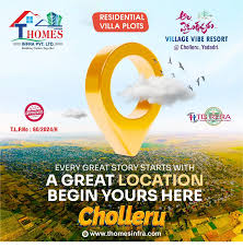 Plots for sale in cholleru yadagirigutta, T homes yadagirigutta