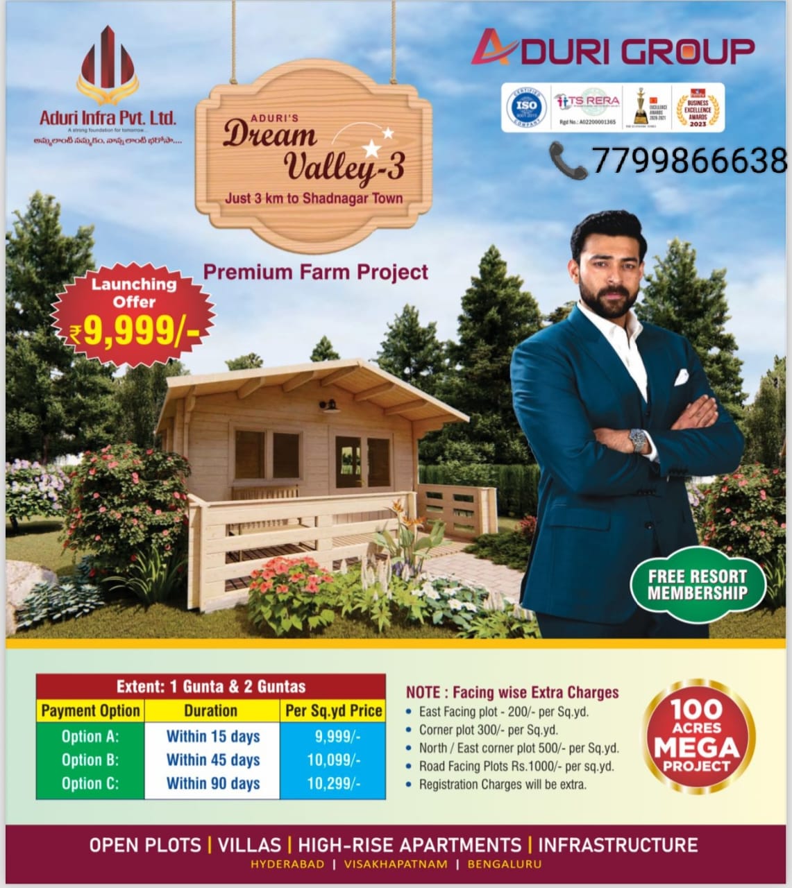 Farm Plots for sale at Dream Valley 3 100 Acres Mega Farmland Project in Shadnagar, Hyderabad