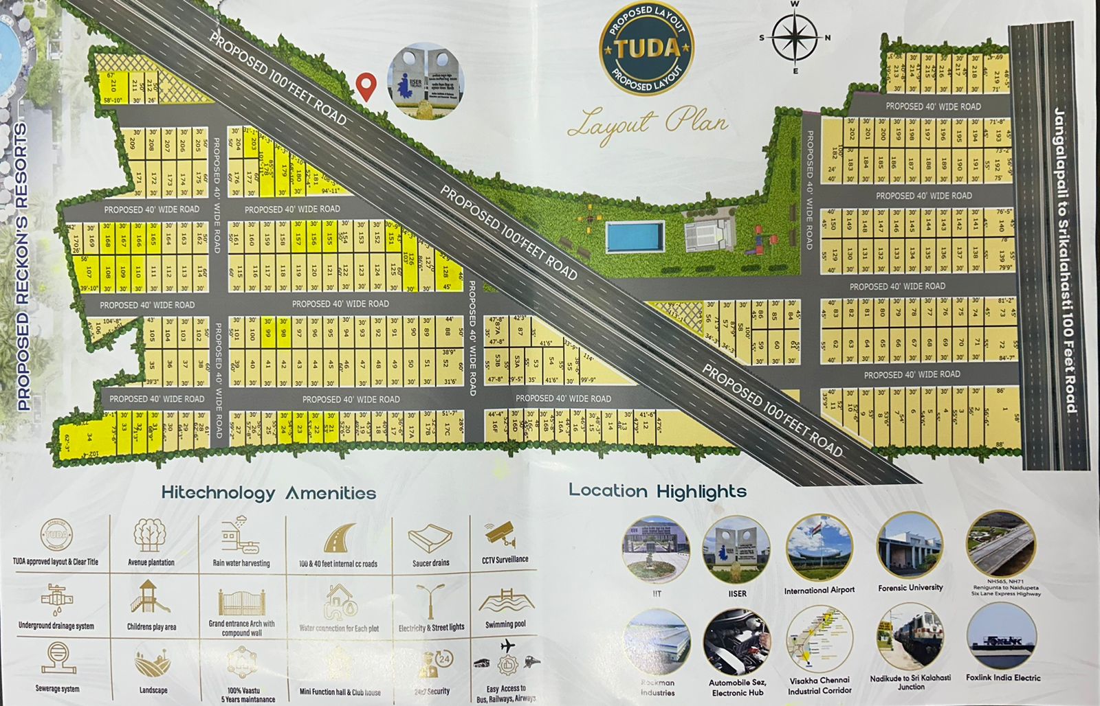 25 Acres TUDA FINAL Approved Venture Plots For Sale In IIT & IISER UNIVERSITY Near, TIRUPATI
