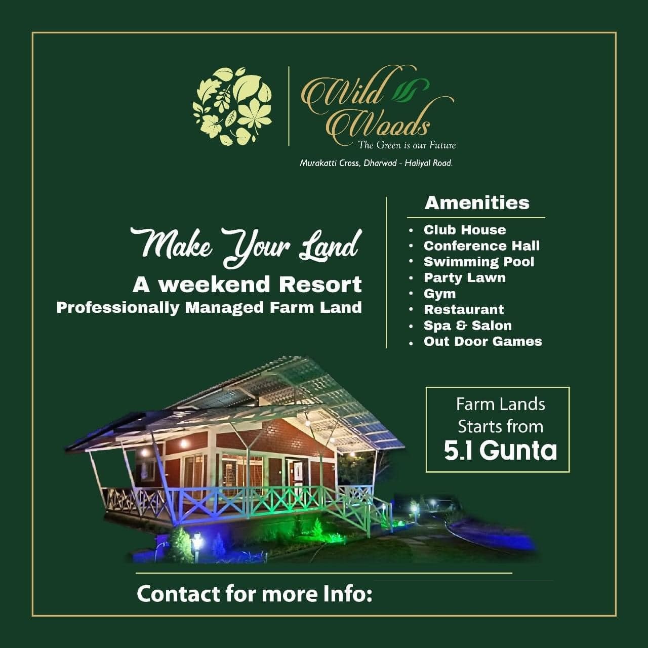 Exclusive 5 Guntas Farmland for Sale in Wild Woods at Murkatti Cross, Haliyala-Dandeli Road, Dharwad
