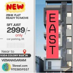 Brand New 2BHK Flat for Sale at Vizianagaram