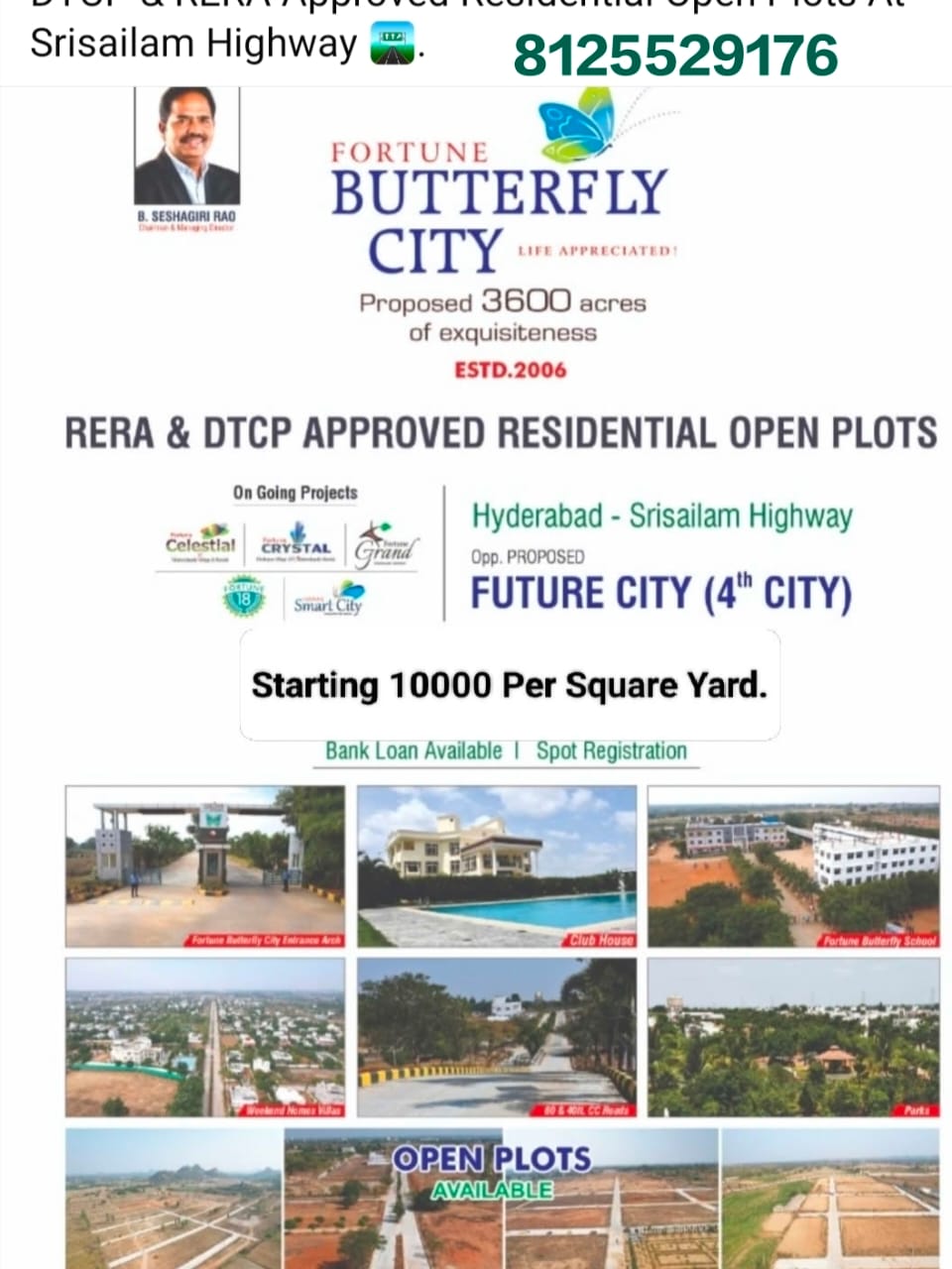RERA & DTCP approved Residential open plots for sale in Hyderabad Srisailam highway