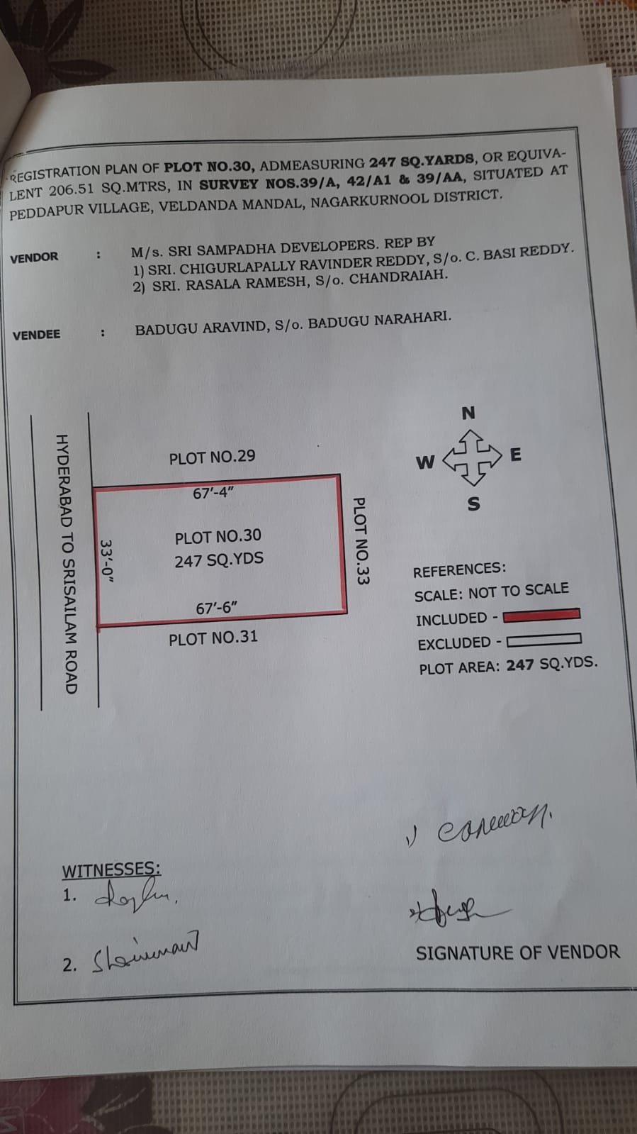 247 Sq.Yard Commercial Plot For Sale In Peddapur Nagar Kurnool