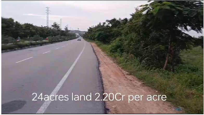 24 Acre Land for Sale in Siddipet to Hyderabad Road