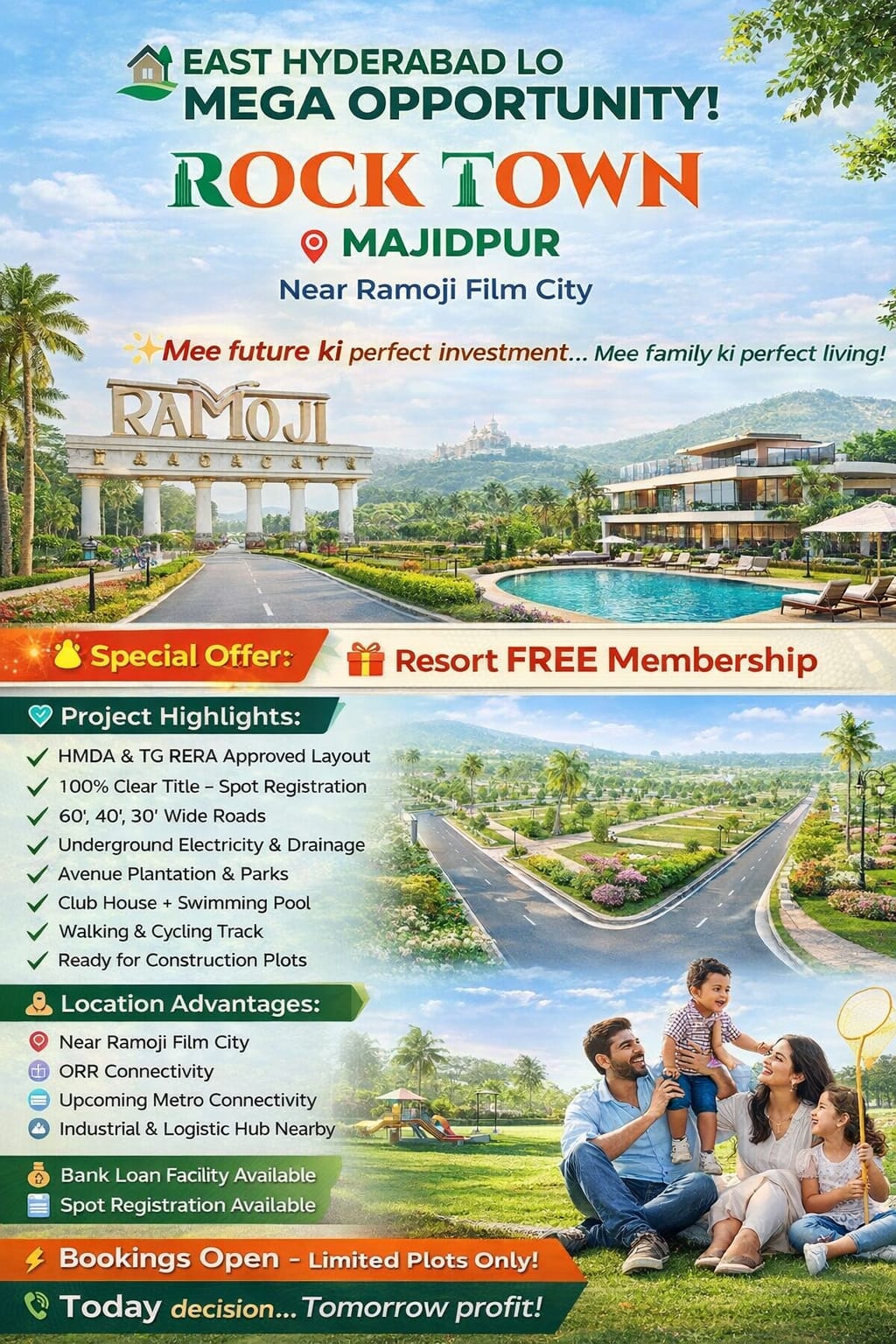 Open Plots For Sale At Majidpur Near Ramoji Film City