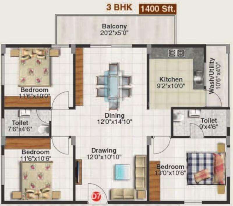 3 BHK Flat For Sale In Balagere Bangalore