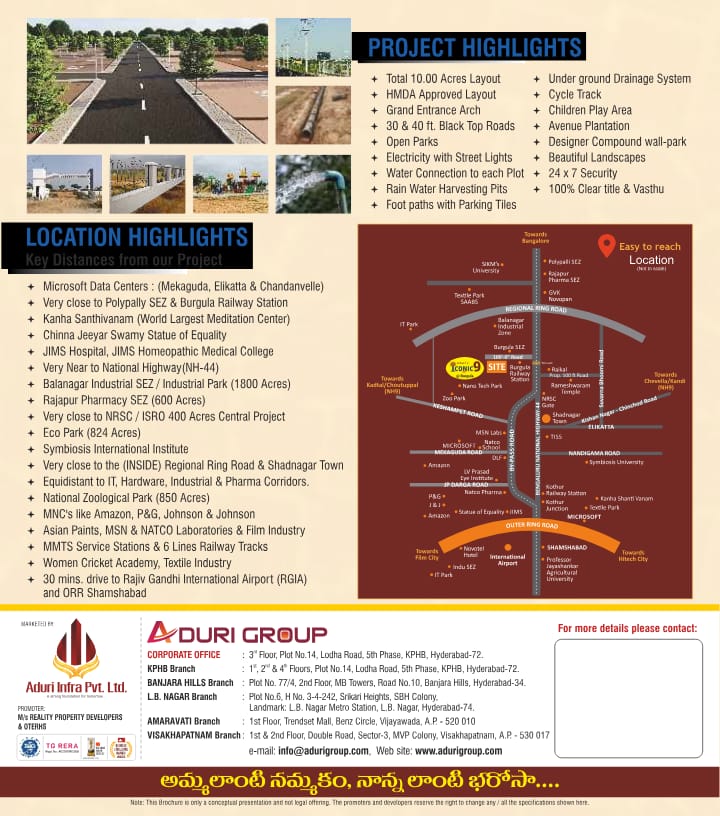 Open Plots For Sale At Burgula