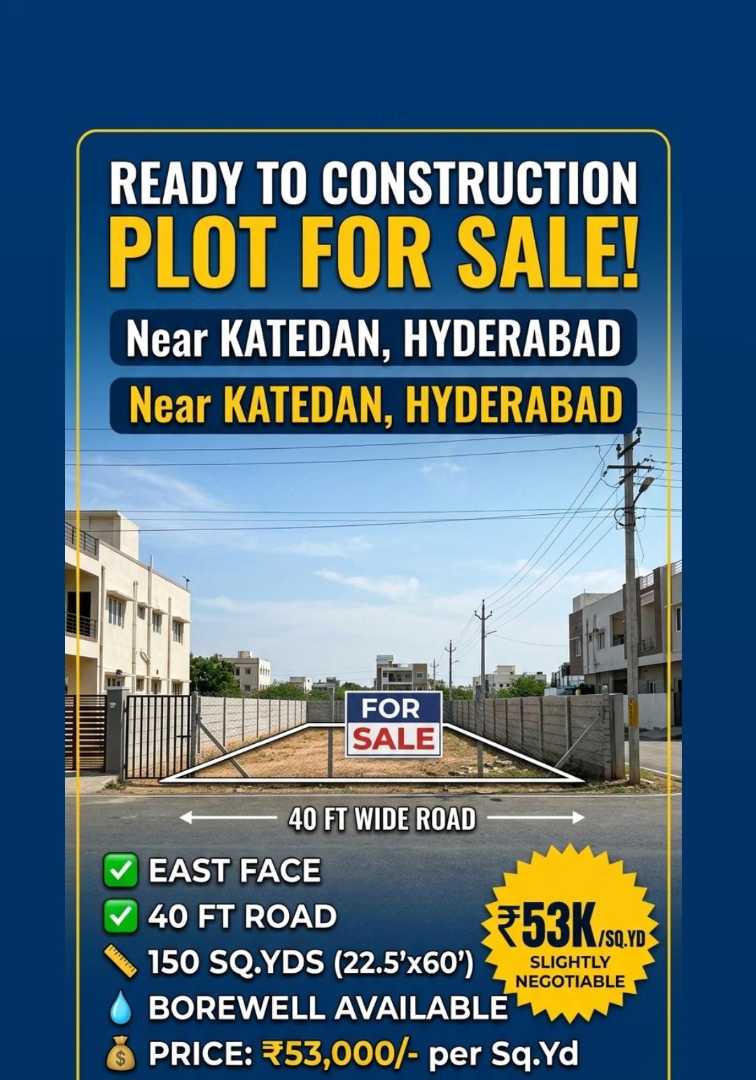 Open Plot For Sale Near Katedan Hyderabad