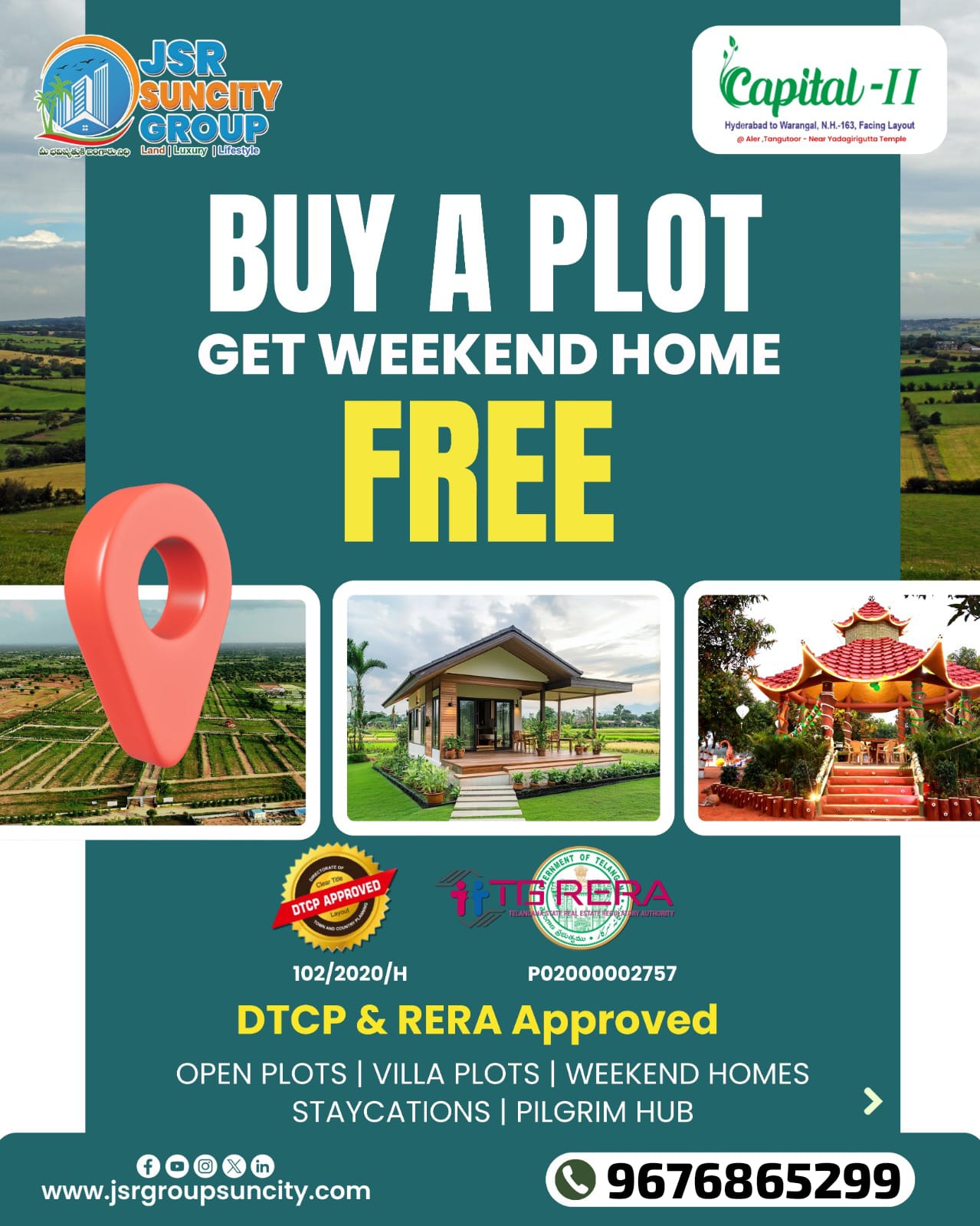 Buy a plot & get a FREE Weekend Home