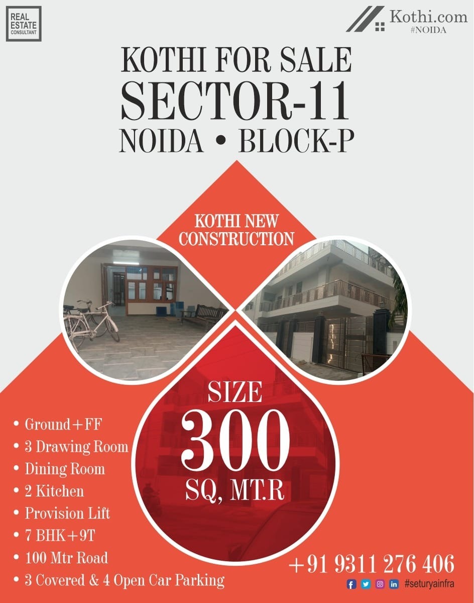 Luxurious Kothi For sale in Sector-11, Noida
