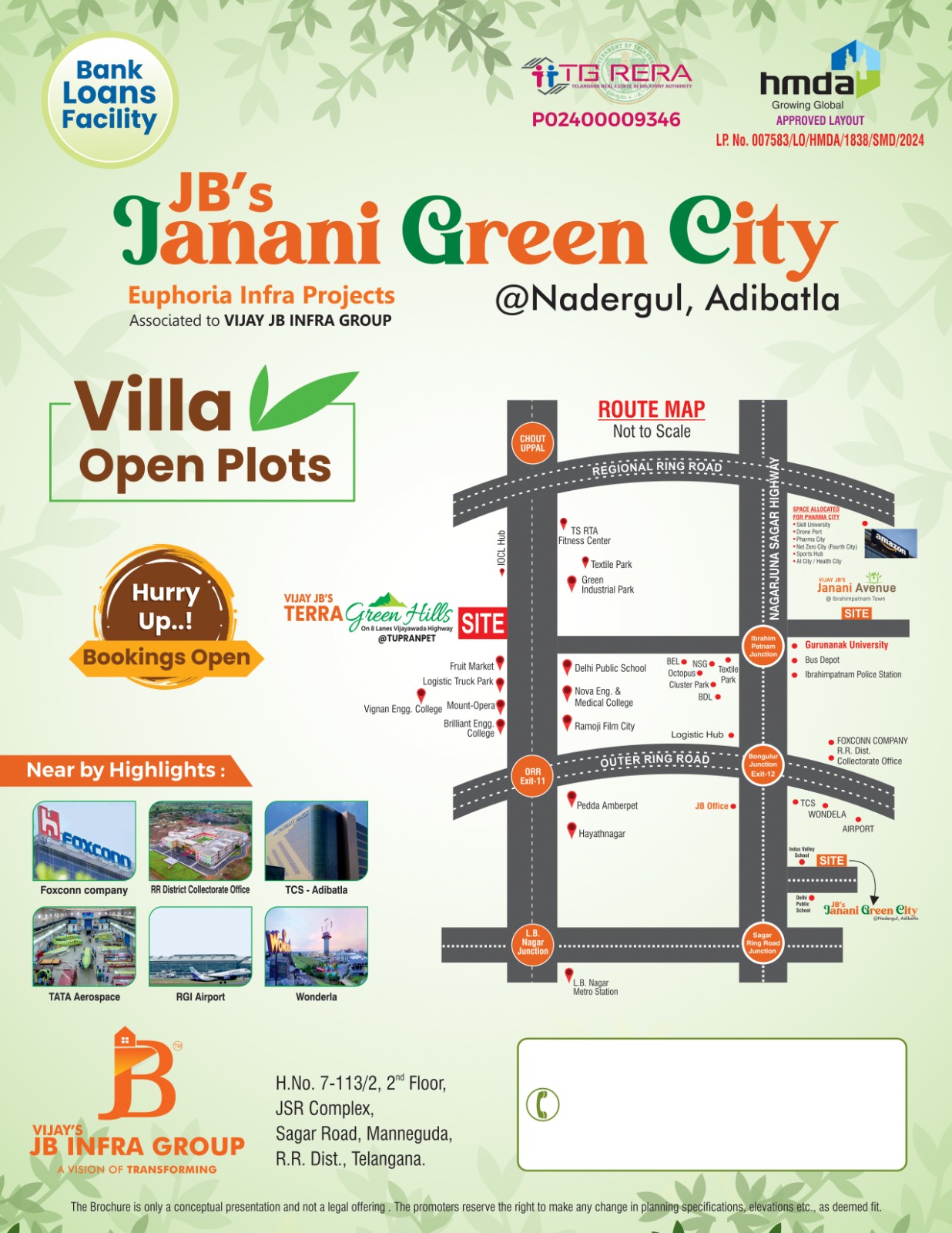 Commercial Semi-Commercial & Premium Villa Plots For sale In  Nadergul – Sagar Highway
