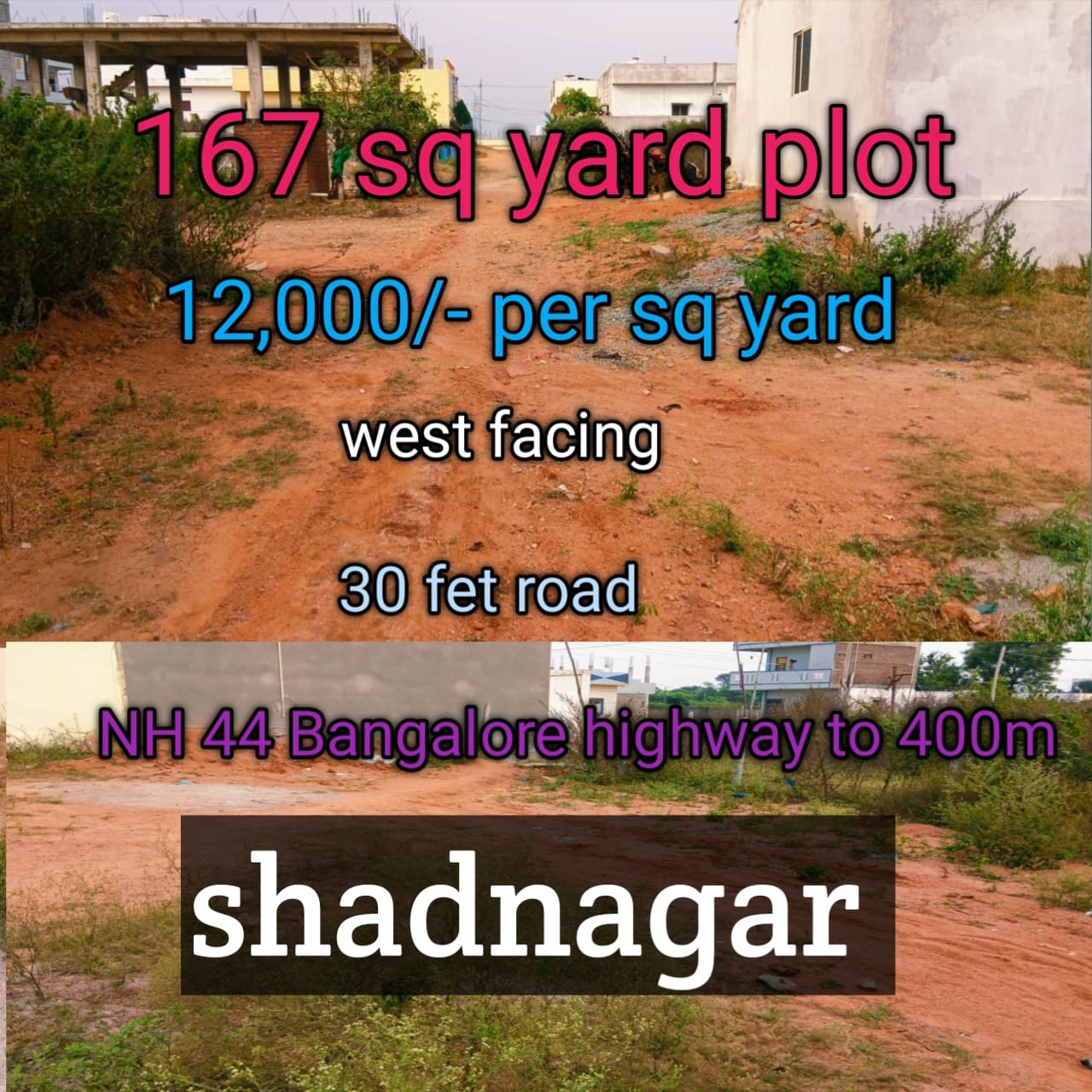 167 Sq. Yards Plot For Sale In Shadnagar Mahbubnagar