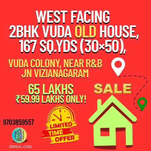 20 Years Old house For Sale in VUDA Colony Vizianagaram